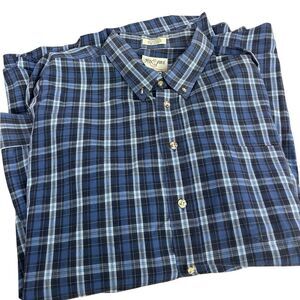 Fox Fire size 4XLT Men's Blue Plaid Shirt like new see pics